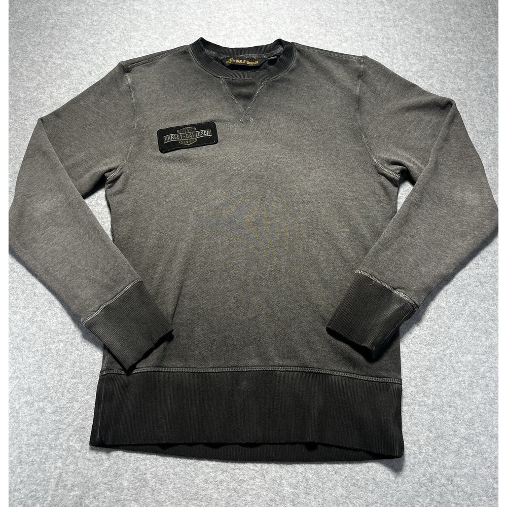 Harley-Davidson Men's Crewneck Sweatshirt Size Small, Gray/Black, Motorcycle